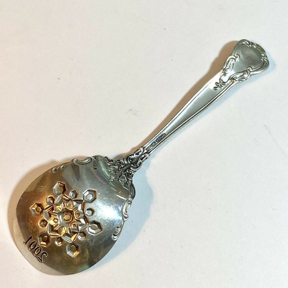 Gorham 2001 Sterling Silver Spoon Snowflake Serving Chantilly Holiday Collector - Picture 3 of 6